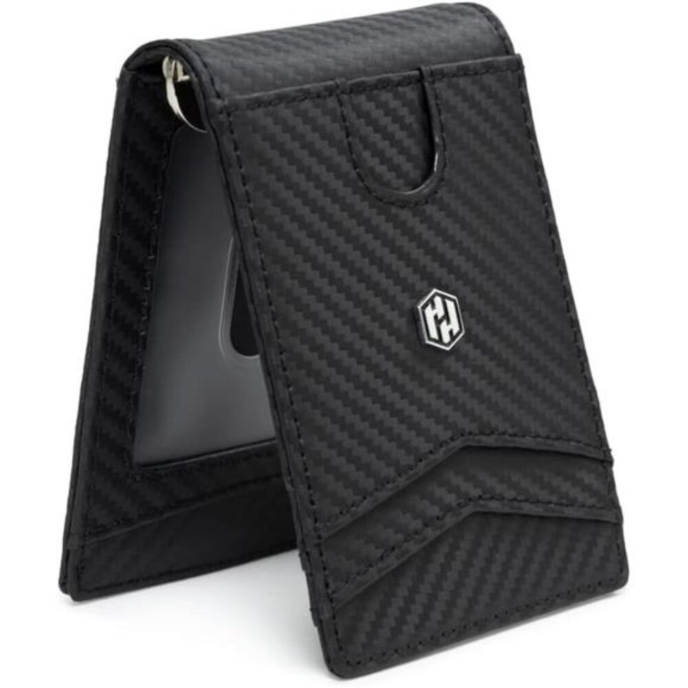Minimalist Slim Wallet For Men - Credit Card Holder -(Carbon Fiber, Billfold)